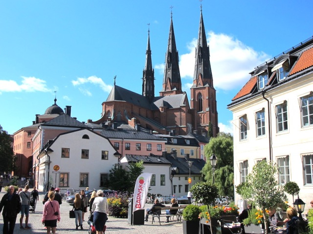 Uppsala Cathedral dominates the city. 