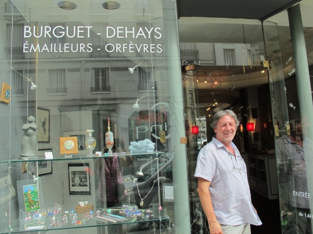 Jean-Francois outside his gallery,